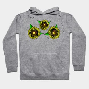 Colorful Yellow and Green Sunflowers Beautiful Flowers Hoodie